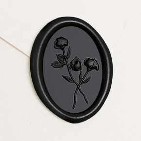 UNIQOOO 3D Floral Wax Seal Stickers - 50Pcs Elegant Oval Self-Adhesive Seals in Snow White, for Wedding Invitations, Christmas Gifts, Envelopes & Party Decor in Kuwait