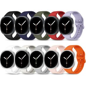 Sport Bands Compatible for Samsung Galaxy Watch 8 44mm 40mm/Galaxy Watch 8 Classic 46mm,Soft Strap Silicone Replacement No Gap Wristband Men Women in Kuwait
