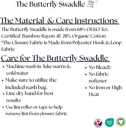 Organic Cotton Blend, All-in-One Butterfly Wing Sleep Sack Transitional Training System for Newborn Infant Baby with Wash Bag, Preemie (4-7 lbs), Pink in Saudi Arabia