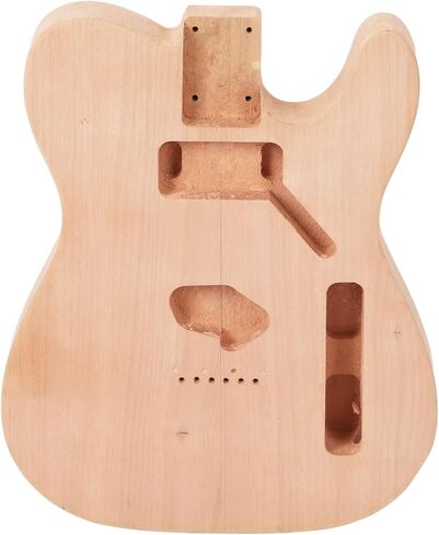 Unfinished Electric Guitar Body Blank - DIY Replacement Wooden Barrel for Electric Guitar Building, Custom Paint & Professional Upgrade (GSB10) in Saudi Arabia
