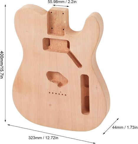 Unfinished Electric Guitar Body Blank - DIY Replacement Wooden Barrel for Electric Guitar Building, Custom Paint & Professional Upgrade (GSB10) in Saudi Arabia