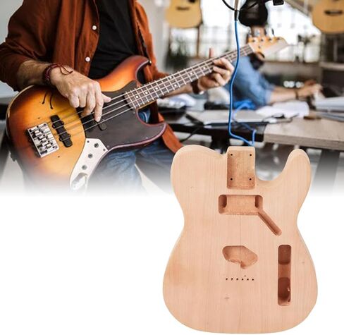 Unfinished Electric Guitar Body Blank - DIY Replacement Wooden Barrel for Electric Guitar Building, Custom Paint & Professional Upgrade (GSB10) in Saudi Arabia