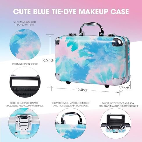 Hot Sugar Makeup Kit for Girls 10-12, Teen Girls Makeup Set for Beginners With Eye Shadow Palette, Blush, Lip Gloss, Brush, Mirror (Black Bubble) in Kuwait