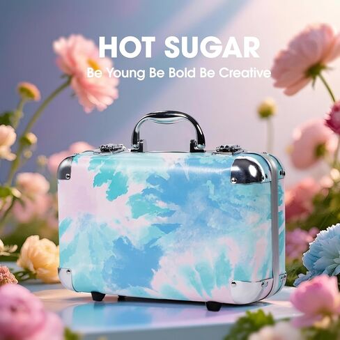 Hot Sugar Makeup Kit for Girls 10-12, Teen Girls Makeup Set for Beginners With Eye Shadow Palette, Blush, Lip Gloss, Brush, Mirror (Black Bubble) in Kuwait