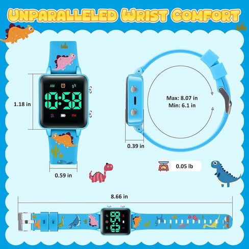 ساعة تدريب على القعادة للأطفال الصغار ، وترقية تذكير القعادة المغناطيسي مع العد التنازلي للموسيقى/الاهتزاز/الأضواء الملونة ، حزام سيليكون لطيف ، ساعة مقاومة للماء ، هدية للأطفال in Kuwait