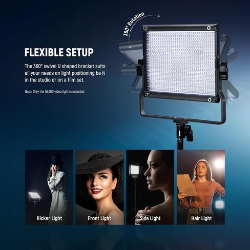 NEEWER 18" LED Video Light Panel Photography Lighting Kit with Tripod Stand Remote Cleaning Cloth, 2 Pack 45W Dimmable Bi Color Soft Studio Key Light 3200K-5600K CRI97+ 4800Lux for Streaming Recording in Saudi Arabia