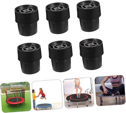 Sosoport 6pcs Trampoline Non Slip Protective Pads for Furniture Feet Durable Mute Mats Table Leg Protectors Black for Safety and Noise Reduction Home Use in Saudi Arabia