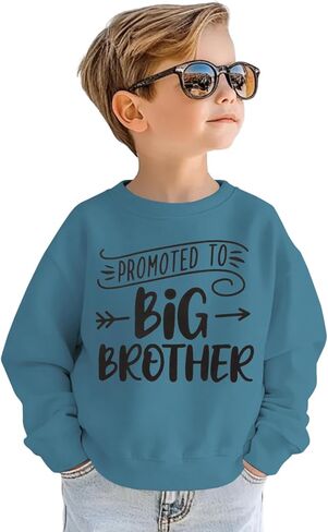 تم ترقيته إلى قميص Big Brother Sweatshirt لطفلة إعلان Baby Baby قميص Crewneck Pullover Long Sleeve Fall Tops in Saudi Arabia