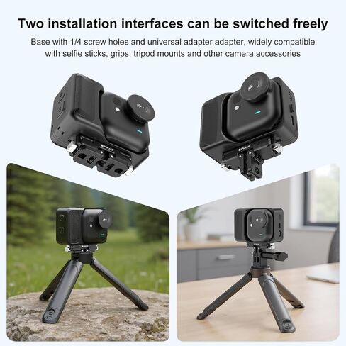 PULUZ Magnetic Mount for Insta360 GO3/GO 3S, Aluminum Alloy Quick-Release Base Bracket Holder for Insta 360 GO 3S/GO3 Camera Mount Adapter Accessories with 1/4" Hole for Tripods and Selfie Sticks in Saudi Arabia