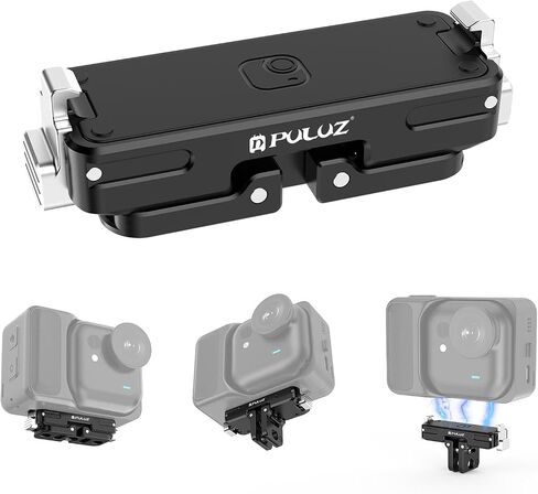PULUZ Magnetic Mount for Insta360 GO3/GO 3S, Aluminum Alloy Quick-Release Base Bracket Holder for Insta 360 GO 3S/GO3 Camera Mount Adapter Accessories with 1/4" Hole for Tripods and Selfie Sticks in Saudi Arabia