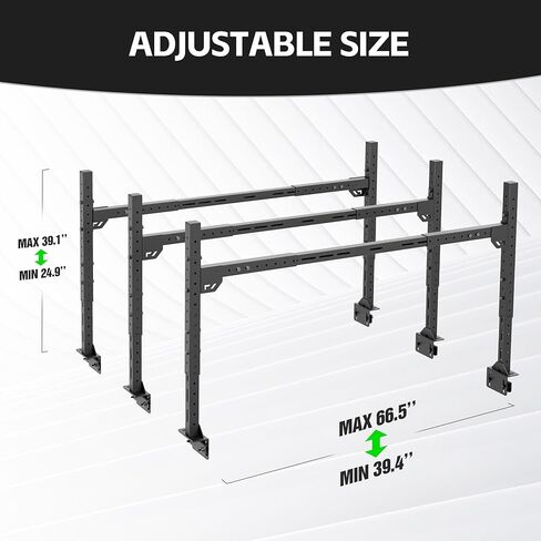 Adjustable 22.3" Bed Racks Truck Cargo Carrier with 2 LED Lights Compatible with Tacoma/Ram 1500/ Tundra/Silverado & Sierra 1500/ F150/ Titan/Colorado/Canyon/Ranger/Frontier/JT in Saudi Arabia