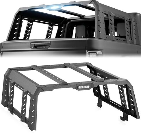 Adjustable 22.3" Bed Racks Truck Cargo Carrier with 2 LED Lights Compatible with Tacoma/Ram 1500/ Tundra/Silverado & Sierra 1500/ F150/ Titan/Colorado/Canyon/Ranger/Frontier/JT in Kuwait