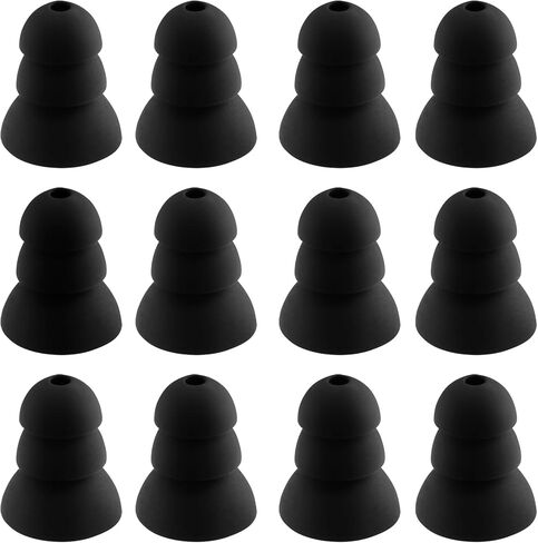 Replacement Triple Flange Ear Tips for ISOtunes PRO/PRO Aware/Sport Advance BT/Wired/Xtra 2.0 Earbuds, Soft Silicone Ear Tips, 6 Pairs (Orange/Green/Black) in Saudi Arabia
