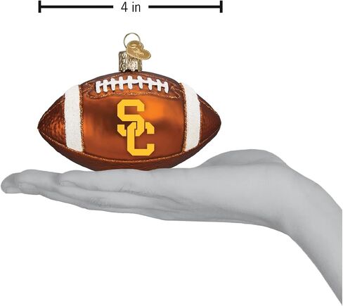 Old World Christmas USC Football Helmet Glass Blown Ornament for Christmas Tree, Handcrafted Holiday Decoration, University Collection in Saudi Arabia