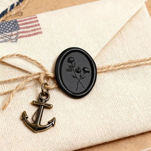 UNIQOOO 3D Floral Wax Seal Stickers - 50Pcs Elegant Oval Self-Adhesive Seals in Snow White, for Wedding Invitations, Christmas Gifts, Envelopes & Party Decor in Kuwait