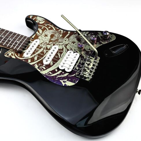 10.8mm Electric Guitar Bridge with Colored Electroplating Titanium Alloy Saddles Plate Brass Block 2-Point Tremolo Bridge Compatible with 6 String Start ST Guitar Replacement Parts(TI-A) in Saudi Arabia