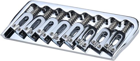 6 String Guitar Fixed Bridge 10.5mm Zinc Alloy Saddle Baseplate Electric Guitar Hardtail Bridge Compatible with Telecaster Tele Strat Style Electric Guitar Replacement Parts Chrome in Saudi Arabia
