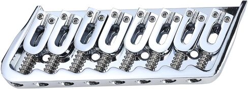6 String Guitar Fixed Bridge 10.5mm Zinc Alloy Saddle Baseplate Electric Guitar Hardtail Bridge Compatible with Telecaster Tele Strat Style Electric Guitar Replacement Parts Chrome in Saudi Arabia