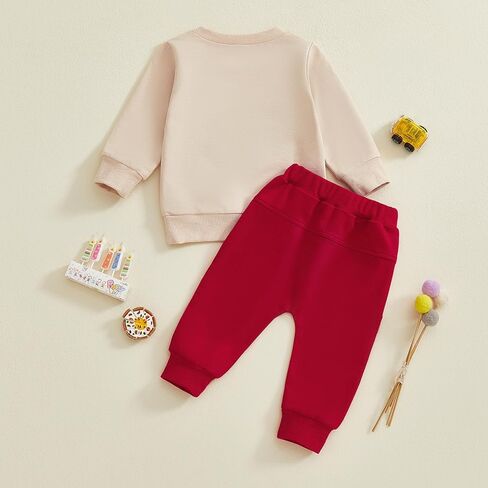 طفل طفل رضيع الملابس الخريف شتاء الزي شاحنة قميص طويل الأكمام/طباعة فرعية pullover solid pant مجموعة in Kuwait
