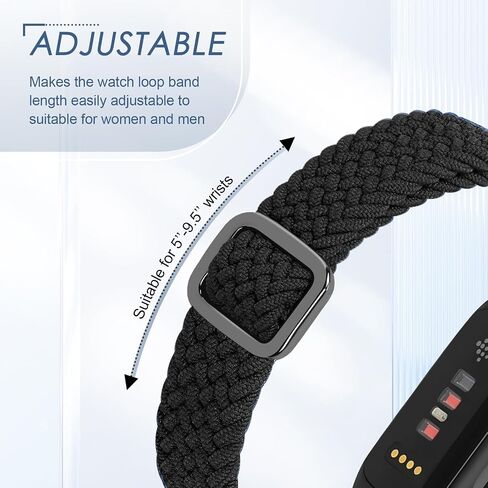 أحزمة نايلون مضفرة من Tiptops متوافقة مع Fitbit Inspire 3/Inspire 2/Inspire/Inspire HR/Ace 2/Ace 3، أشرطة قابلة للتمدد قابلة للتعديل لأساور المعصم البديلة لـ Fitbit Inspire النساء والرجال in Kuwait
