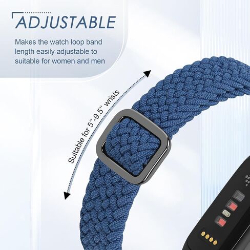 أحزمة نايلون مضفرة من Tiptops متوافقة مع Fitbit Inspire 3/Inspire 2/Inspire/Inspire HR/Ace 2/Ace 3، أشرطة قابلة للتمدد قابلة للتعديل لأساور المعصم البديلة لـ Fitbit Inspire النساء والرجال in Kuwait