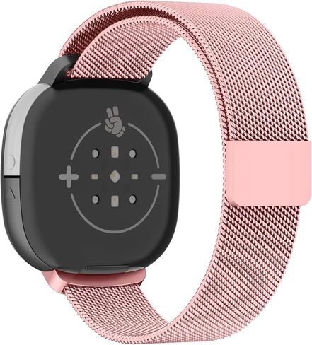 Metal Bands Compatible with Google Fitbit Ace LTE, Stainless Steel Mesh Breathable Wristband Strap with Adjustable Magnet Lock in Saudi Arabia