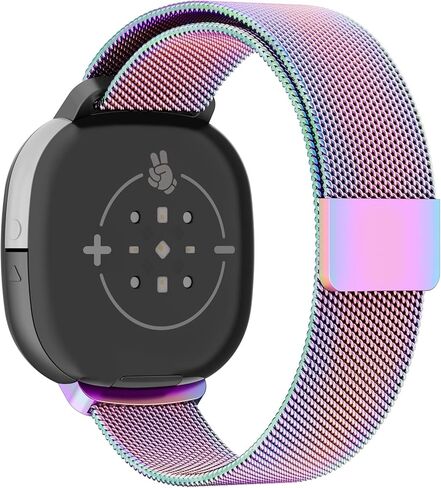 أحزمة معدنية متوافقة مع Google Fitbit Ace LTE، حزام معصم شبكي من الفولاذ المقاوم للصدأ قابل للتنفس مع قفل مغناطيسي قابل للتعديل in Kuwait
