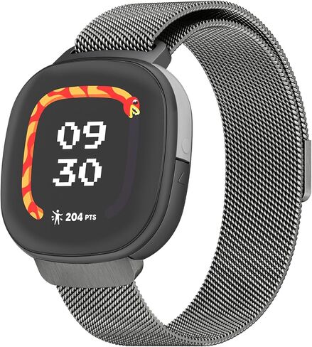أحزمة معدنية متوافقة مع Google Fitbit Ace LTE، حزام معصم شبكي من الفولاذ المقاوم للصدأ قابل للتنفس مع قفل مغناطيسي قابل للتعديل in Kuwait
