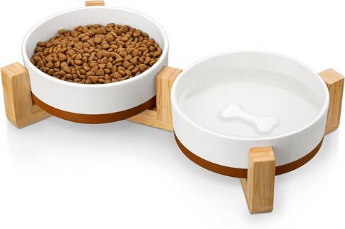 MALACASA Dog Bowls, Ceramic Dog Food and Water Bowls for Medium Size Dogs, 3.5 Cups Capacity Pet Bowl for Medium Dogs (M-3.5 Cups) in Kuwait