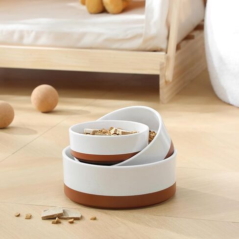 MALACASA Dog Bowls, Ceramic Dog Food and Water Bowls for Medium Size Dogs, 3.5 Cups Capacity Pet Bowl for Medium Dogs (M-3.5 Cups) in Kuwait