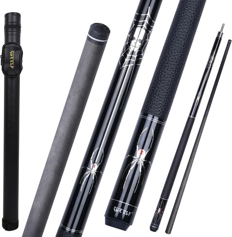 Carbon Fiber Pool Cue Stick Leather Wrap Professional Low Deflection Billiard Cue Stick 12.5mm Carbon Fiber Technology Pool Cue in Saudi Arabia