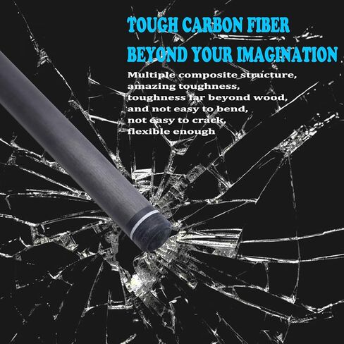 Carbon Fiber Pool Cue Stick Leather Wrap Professional Low Deflection Billiard Cue Stick 12.5mm Carbon Fiber Technology Pool Cue in Saudi Arabia