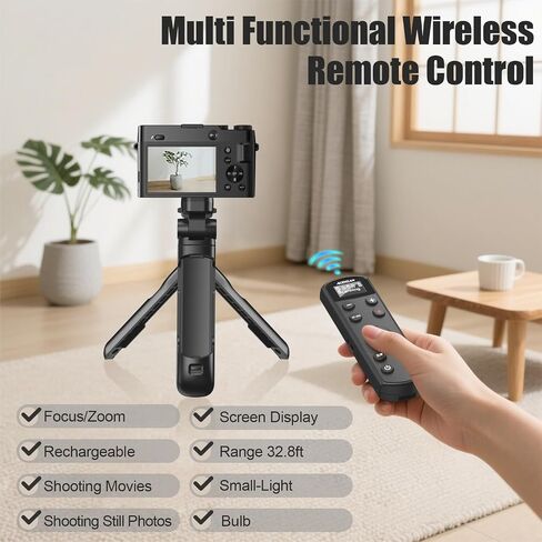 AODELAN for Nikon Camera Tripod with Rechargeable Wireless Shutter Release,Shooting Grip Remote Control Handle for P1000,P950,B600,A1000,Z6 II,Z30,Z50,Z5,Z7 II,Z fc,Z f,Z6 III,Z50 II,P1100,Z5II(White) in Saudi Arabia