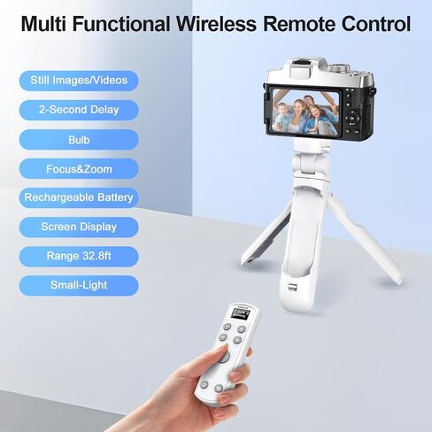 Aodelan for Nikon Camera Tripod مع إصدار مصراع لاسلكي قابل لإعادة الشحن ، مقبض التحكم عن بعد في إطلاق النار على P1000 ، P950 ، B600 ، A1000 ، Z6 II ، Z30 ، Z5 in Kuwait