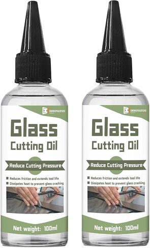 INNOVAYOU 100ml Glass Cutting Oil, Specially Formulated for Use with Any Vitreous Cutter Tool, Glass Cutter Oil Used for Cutting Stained Vitreous, Tiles and Mirrors in Kuwait