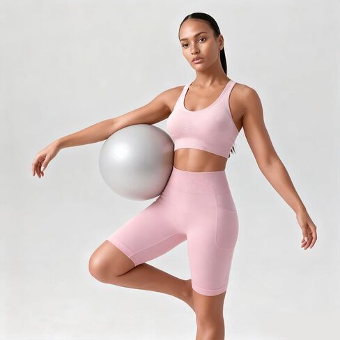 Sports Bras for Women Pack Racerback High Support Bras with Adjustable Straps-Padded Seamless Yoga Bra in Saudi Arabia