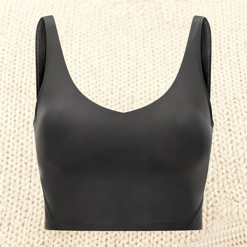 Women's Longline Wirefree Padded Sports Bra - Gym Yoga Running Support in Saudi Arabia