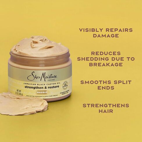 SheaMoisture Jamaican Black Castor Oil Treatment Masque Jamaican Black Castor Oil For Dry Hair Paraben Free Hair Mask 11.5 oz in Saudi Arabia