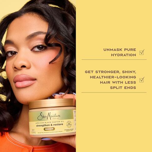 SheaMoisture Jamaican Black Castor Oil Treatment Masque Jamaican Black Castor Oil For Dry Hair Paraben Free Hair Mask 11.5 oz in Saudi Arabia