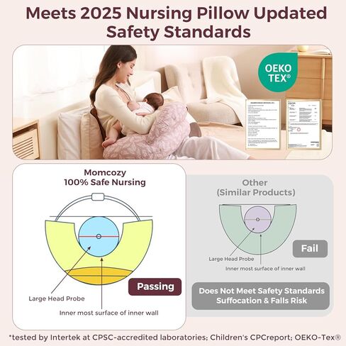 وسادة التمريض الأصلية Momcozy - Plus Size Feeding Pillow | الرضاعة الطبيعية ، تغذية الزجاجة ، دعم الطفل | مع حزام الخصر القابل للتعديل وغطاء القطن القابل للإزالة ، وردي in Saudi Arabia