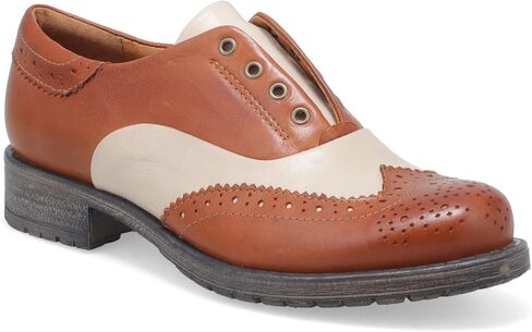 Miz Mooz Peabody Women's Oxfords Brandy/Cream 8.5-9 in Saudi Arabia