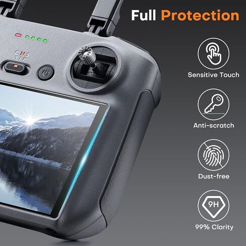 OMOTON 3 Pack Screen Protector for DJI RC Pro 2 Controller, Tempered Glass Screen Protector with Easy Installation for DJI Mavic 4 pro Remote Controller Accessories, HD Clear/Sensitive Touch in Saudi Arabia