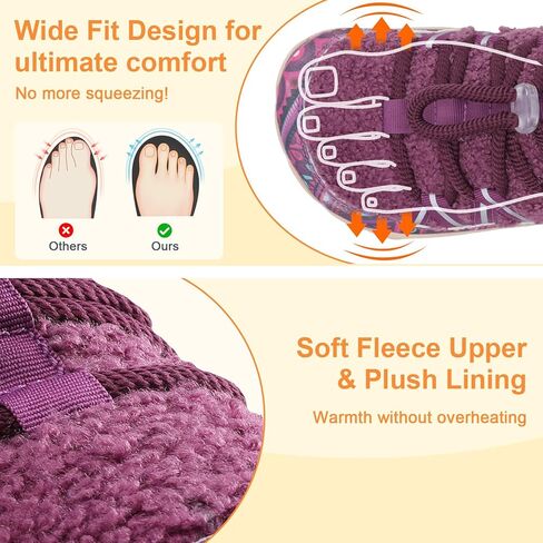 RELXFEET WIND WIDE WIDTH SLIPPERS FORRY FURRY BAREFOOT HOUS in Kuwait