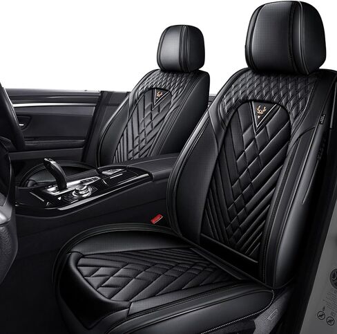 Car Seat Covers for Dodge Promaster 2014-2024, Comfortable, Durable Leather Seat Cover, All Weather Sports Automotive Seat Protectors(2 Seats, Gray Black) in Kuwait