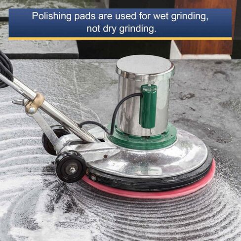 HARFINGTON Diamond Sponge Polishing Pads 4" Dia 300 Grit Emery Sand Fiber Polishing Pad Wet Use Buffing Pad for Stone Concrete Marble Grinder Polisher Buffing Wheel, Orange Brown in Saudi Arabia