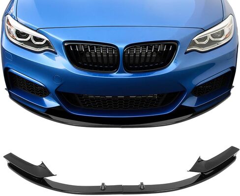SCITOO Glossy Carbon Look Front Bumper Lip V Style Fits for 2017-2020 for Infiniti Q60 Coupe PP Front Lip Spoiler in Saudi Arabia