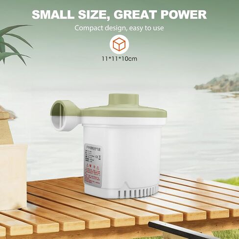 Electric Air Pump, Portable Quick Fill Air Pump with 3 Nozzles, 5KPa,2500mAh Battery, Fast Inflation for Outdoor Camping, Inflatable Air Mattress Beds, Boats, Swimming in Saudi Arabia