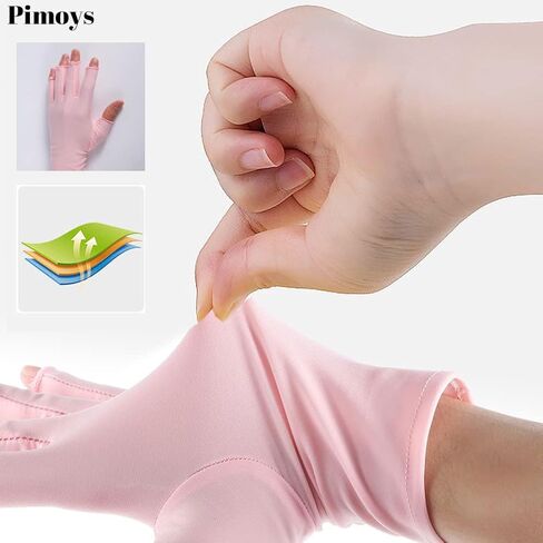 قفازات Pimoys المضادة للأشعة فوق البنفسجية لضوء مصباح الأظافر UPF50+ قفازات مانيكير للحماية من الأشعة فوق البنفسجية قفازات بدون أصابع للأشعة فوق البنفسجية لمصباح الأظافر الجل وقفازات حماية اليد من الأشعة فوق البنفسجية in Kuwait