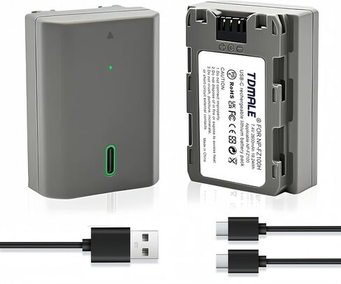 1-Pack 2600mAh Replacement Battery for LP-E6NH LP-E6N LP-E6 with Type-C Direct Charging Port Compatible with Canon EOS R R5 R6 R7 5D 6D 7D Mark II III IV, 90D 80D 70D Camera in Kuwait