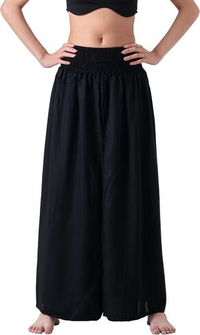 B بانكوك السراويل بوهو بالازو السراويل للنساء البوهيمي الهبي الملابس اليوغا واسعة الساق الحريم السراويل in Kuwait